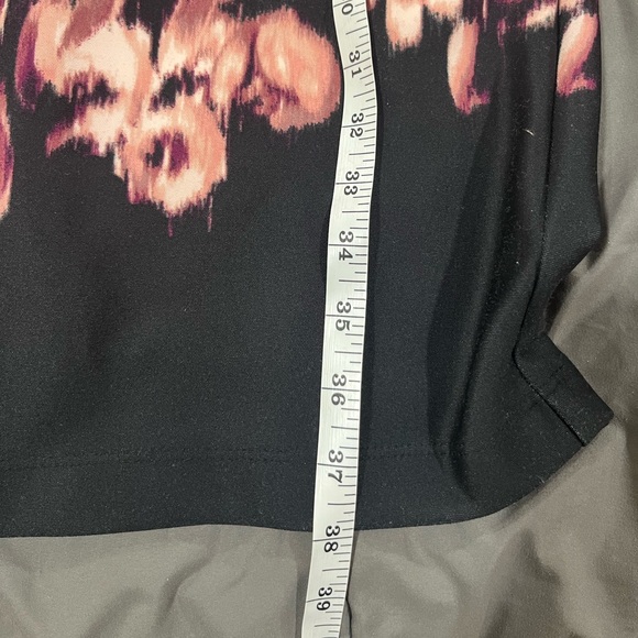 Dressbarn Floral Black and Pink Dress Size 4 - Picture 4 of 6